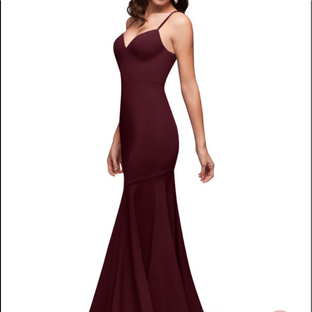 Azazie Jessie Cabernet Bridesmaid Dress